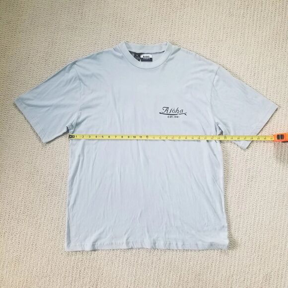 Honolulu Hawaii Aloha Embroidered Basic Concepts Mens Blue Tshirt Size XL Surf - Picture 8 of 10